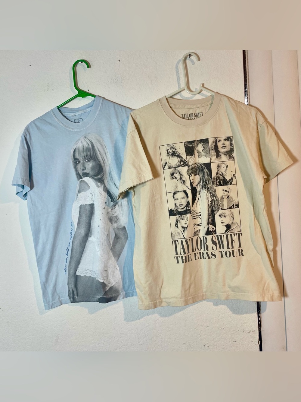 Official Taylor Swift Eras Tour T-Shirt Lot 2 Blue Cream S M Tour Merch